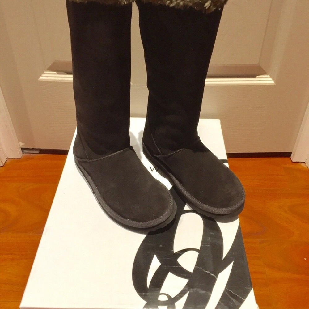 Nine West Suede Flat Boots (Size 5)